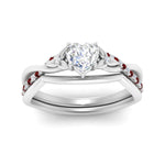 Load image into Gallery viewer, french-pave-heart-contour-ruby-wedding-band-in-white-gold-FD9986B1HTGRUDR-NL-WG
