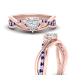 Load image into Gallery viewer, french-pave-heart-contour-sapphire-wedding-band-in-rose-gold-FD9986B1HTGSABL-NL-RG
