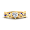 Load image into Gallery viewer, french-pave-heart-contour-sapphire-wedding-band-in-yellow-gold-FD9986B1HTGSABL-NL-YG