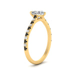 Load image into Gallery viewer, french-pave-heart-petite-black-diamond-engagement-ring-in-FD9918HTRGBLACKANGLE3-NL-YG