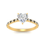 Load image into Gallery viewer, french-pave-heart-petite-black-diamond-engagement-ring-in-FD9918HTRGBLACKANGLE3-NL-YG