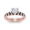 Load image into Gallery viewer, french-pave-heart-petite-black-diamond-wedding-ring-set-in-FD9918HTGBLACKANGLE3-NL-RG-B1