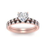 Load image into Gallery viewer, french-pave-heart-petite-black-diamond-wedding-ring-set-in-FD9918HTGBLACKANGLE3-NL-RG-B1
