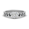 Load image into Gallery viewer, french-pave-heart-petite-black-diamond-wedding-ring-set-in-FD9918HTGBLACKANGLE3-NL-WG-B1