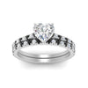Load image into Gallery viewer, french-pave-heart-petite-black-diamond-wedding-ring-set-in-FD9918HTGBLACKANGLE3-NL-WG-B1