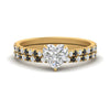 Load image into Gallery viewer, french-pave-heart-petite-black-diamond-wedding-ring-set-in-FD9918HTGBLACKANGLE3-NL-YG-B1