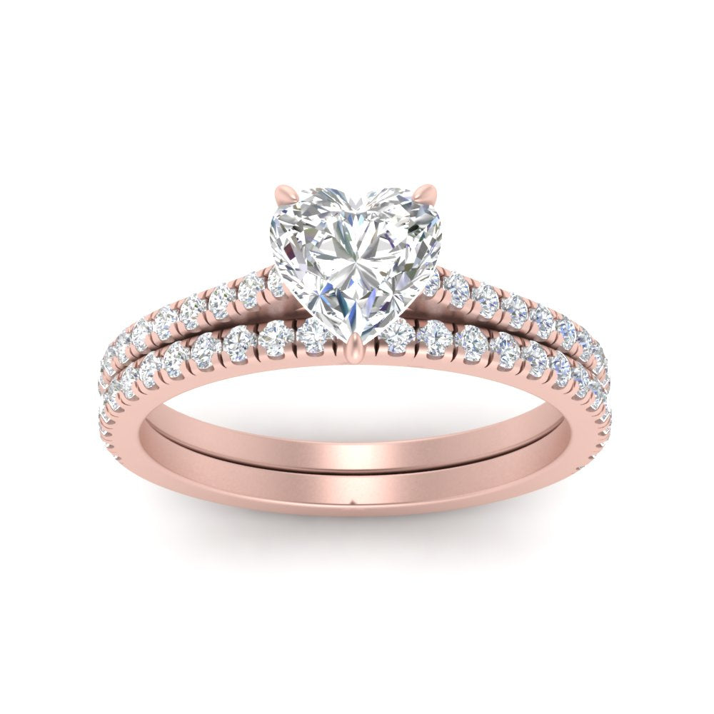 french-pave-heart-petite-diamond-wedding-ring-set-in-FD9918HTANGLE3-NL-RG-B1