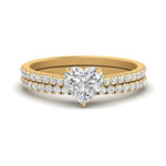 Load image into Gallery viewer, french-pave-heart-petite-diamond-wedding-ring-set-in-FD9918HTANGLE3-NL-YG-B1
