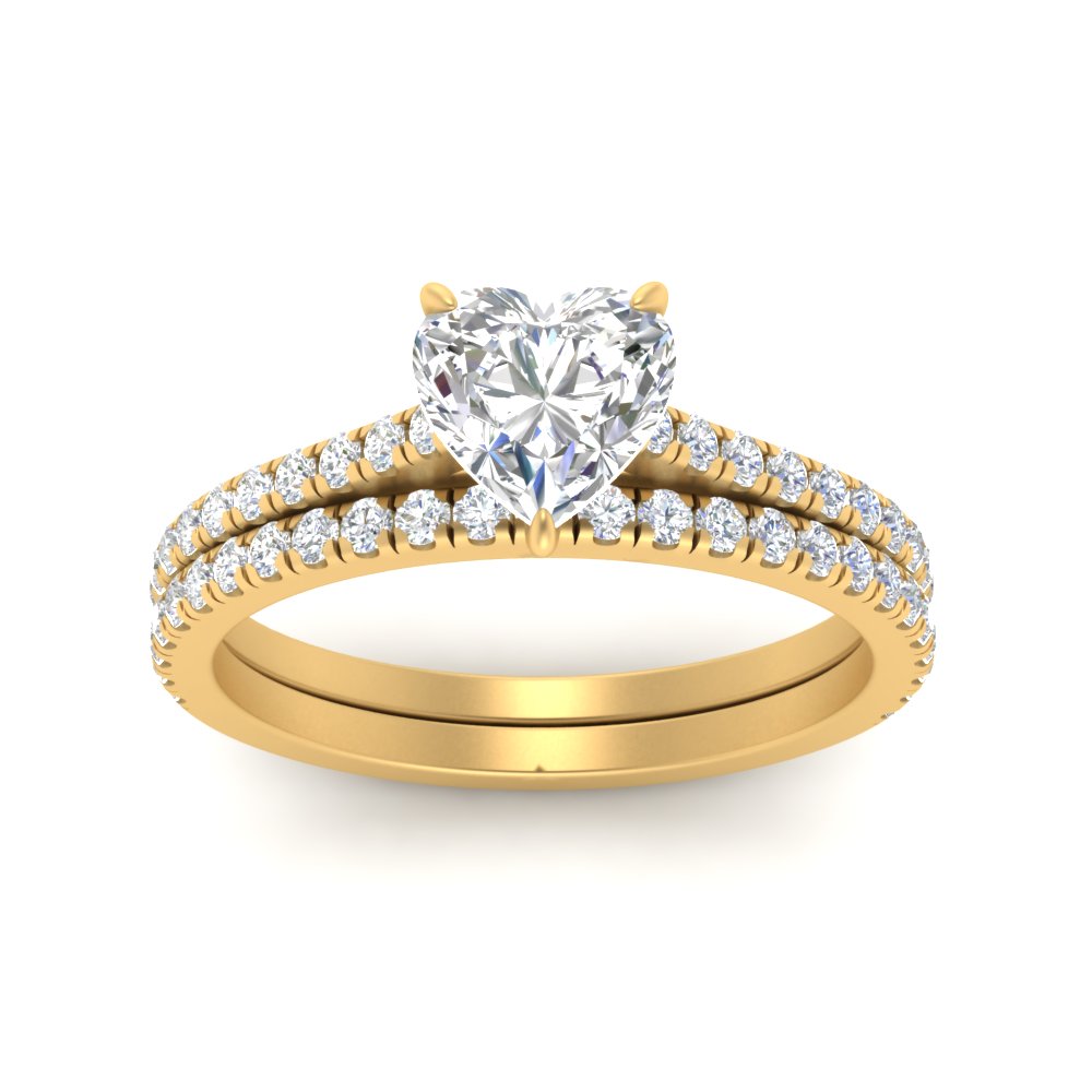 french-pave-heart-petite-diamond-wedding-ring-set-in-FD9918HTANGLE3-NL-YG-B1