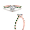 Load image into Gallery viewer, french-pave-heart-petite-emerald-engagement-ring-in-FD9918HTRGEMGRANGLE3-NL-RG