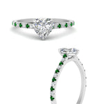 Load image into Gallery viewer, french-pave-heart-petite-emerald-engagement-ring-in-FD9918HTRGEMGRANGLE3-NL-WG