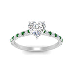 Load image into Gallery viewer, french-pave-heart-petite-emerald-engagement-ring-in-FD9918HTRGEMGRANGLE3-NL-WG