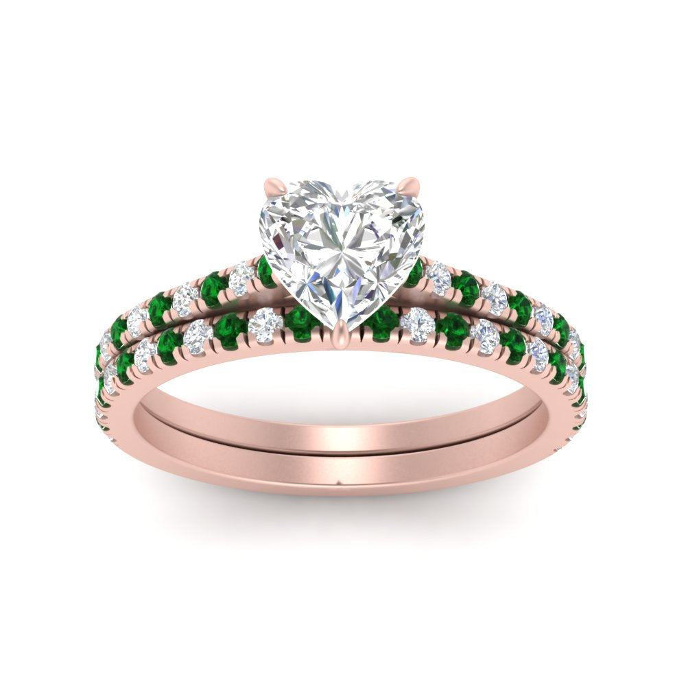 french-pave-heart-petite-emerald-wedding-ring-set-in-FD9918HTGEMGRANGLE3-NL-RG-B1