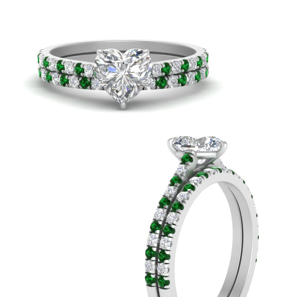french-pave-heart-petite-emerald-wedding-ring-set-in-FD9918HTGEMGRANGLE3-NL-WG-B1
