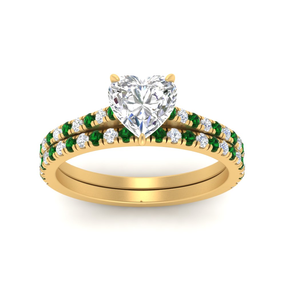 french-pave-heart-petite-emerald-wedding-ring-set-in-FD9918HTGEMGRANGLE3-NL-YG-B1