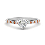 Load image into Gallery viewer, french-pave-heart-petite-orange-sapphire-engagement-ring-in-FD9918HTRGSAORANGLE3-NL-WG