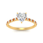 Load image into Gallery viewer, french-pave-heart-petite-orange-sapphire-engagement-ring-in-FD9918HTRGSAORANGLE3-NL-YG
