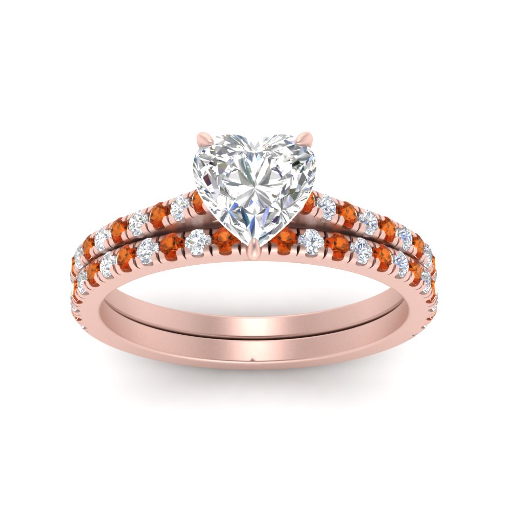 french-pave-heart-petite-orange-sapphire-wedding-ring-set-in-FD9918HTGSAORANGLE3-NL-RG-B1