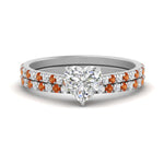 Load image into Gallery viewer, french-pave-heart-petite-orange-sapphire-wedding-ring-set-in-FD9918HTGSAORANGLE3-NL-WG-B1
