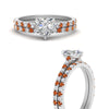 Load image into Gallery viewer, french-pave-heart-petite-orange-sapphire-wedding-ring-set-in-FD9918HTGSAORANGLE3-NL-WG-B1
