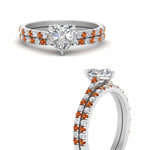 Load image into Gallery viewer, french-pave-heart-petite-orange-sapphire-wedding-ring-set-in-FD9918HTGSAORANGLE3-NL-WG-B1
