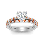 Load image into Gallery viewer, french-pave-heart-petite-orange-sapphire-wedding-ring-set-in-FD9918HTGSAORANGLE3-NL-WG-B1
