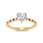 Load image into Gallery viewer, french-pave-heart-petite-pink-sapphire-engagement-ring-in-FD9918HTRGSADRPIANGLE3-NL-YG
