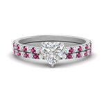Load image into Gallery viewer, french-pave-heart-petite-pink-sapphire-wedding-ring-set-in-FD9918HTGSADRPIANGLE3-NL-WG-B1
