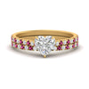 Load image into Gallery viewer, french-pave-heart-petite-pink-sapphire-wedding-ring-set-in-FD9918HTGSADRPIANGLE3-NL-YG-B1