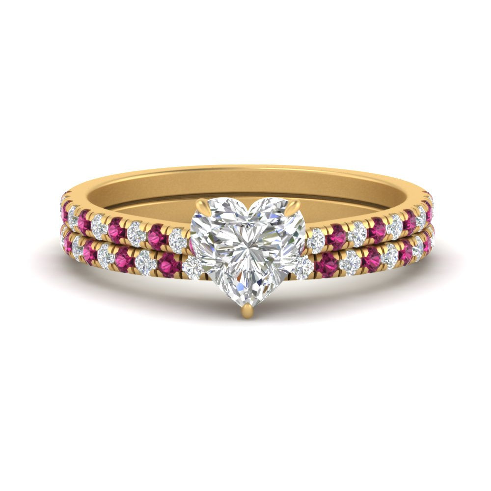 french-pave-heart-petite-pink-sapphire-wedding-ring-set-in-FD9918HTGSADRPIANGLE3-NL-YG-B1
