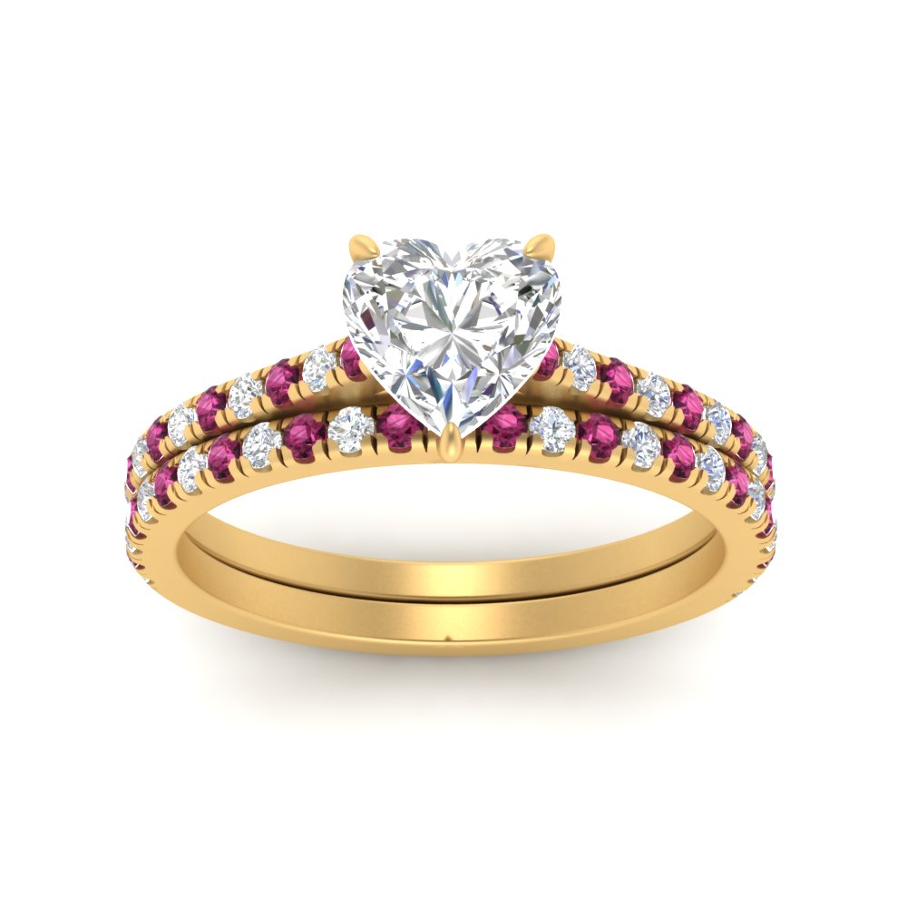 french-pave-heart-petite-pink-sapphire-wedding-ring-set-in-FD9918HTGSADRPIANGLE3-NL-YG-B1