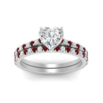 Load image into Gallery viewer, french-pave-heart-petite-ruby-wedding-ring-set-in-FD9918HTGRUDRANGLE3-NL-WG-B1
