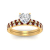Load image into Gallery viewer, french-pave-heart-petite-ruby-wedding-ring-set-in-FD9918HTGRUDRANGLE3-NL-YG-B1