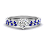 Load image into Gallery viewer, french-pave-heart-petite-sapphire-wedding-ring-set-in-FD9918HTGSABLANGLE3-NL-WG-B1
