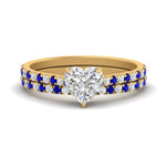 Load image into Gallery viewer, french-pave-heart-petite-sapphire-wedding-ring-set-in-FD9918HTGSABLANGLE3-NL-YG-B1
