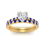 Load image into Gallery viewer, french-pave-heart-petite-sapphire-wedding-ring-set-in-FD9918HTGSABLANGLE3-NL-YG-B1
