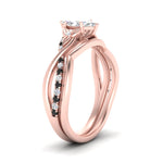 Load image into Gallery viewer, french-pave-marquise-contour-black-diamond-wedding-band-in-rose-gold-FD9986B1MQGBLACK-NL-RG
