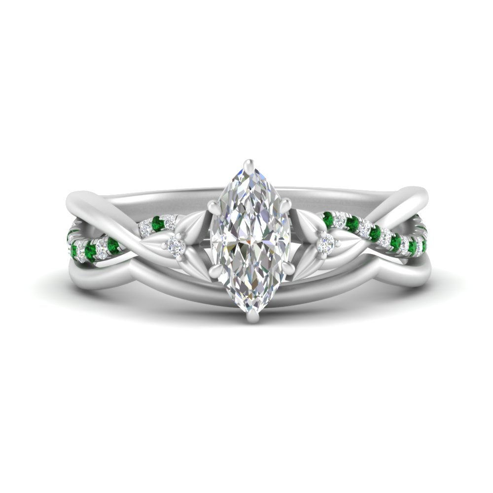 french-pave-marquise-contour-emerald-wedding-band-in-white-gold-FD9986B1MQGEMGRANGLE3-NL-WG