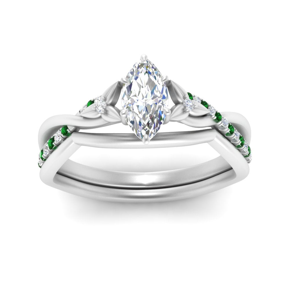 french-pave-marquise-contour-emerald-wedding-band-in-white-gold-FD9986B1MQGEMGRANGLE3-NL-WG