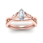 Load image into Gallery viewer, french-pave-marquise-contour-orange-sapphire-wedding-band-in-rose-gold-FD9986B1MQGSAOR-NL-RG
