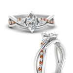 Load image into Gallery viewer, french-pave-marquise-contour-orange-sapphire-wedding-band-in-white-gold-FD9986B1MQGSAOR-NL-WG
