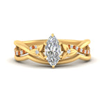 Load image into Gallery viewer, french-pave-marquise-contour-orange-sapphire-wedding-band-in-yellow-gold-FD9986B1MQGSAOR-NL-YG
