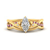 Load image into Gallery viewer, french-pave-marquise-contour-pink-sapphire-wedding-band-in-yellow-gold-FD9986B1MQGSADRPI-NL-YG
