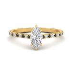 Load image into Gallery viewer, french-pave-marquise-petite-black-diamond-engagement-ring-in-FD9918MQRGBLACKANGLE3-NL-YG