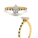 Load image into Gallery viewer, french-pave-marquise-petite-black-diamond-engagement-ring-in-FD9918MQRGBLACKANGLE3-NL-YG
