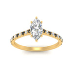 Load image into Gallery viewer, french-pave-marquise-petite-black-diamond-engagement-ring-in-FD9918MQRGBLACKANGLE3-NL-YG