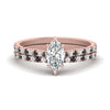 Load image into Gallery viewer, french-pave-marquise-petite-black-diamond-wedding-ring-set-in-FD9918MQGBLACKANGLE3-NL-RG-B1