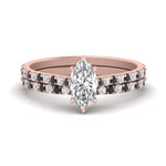 Load image into Gallery viewer, french-pave-marquise-petite-black-diamond-wedding-ring-set-in-FD9918MQGBLACKANGLE3-NL-RG-B1
