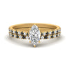 Load image into Gallery viewer, french-pave-marquise-petite-black-diamond-wedding-ring-set-in-FD9918MQGBLACKANGLE3-NL-YG-B1