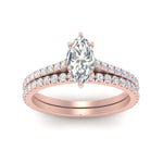 Load image into Gallery viewer, french-pave-marquise-petite-diamond-wedding-ring-set-in-FD9918MQANGLE3-NL-RG-B1
